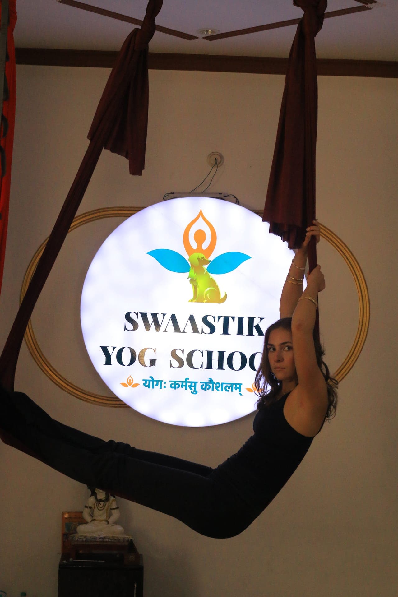 Aerial yoga certification group photo