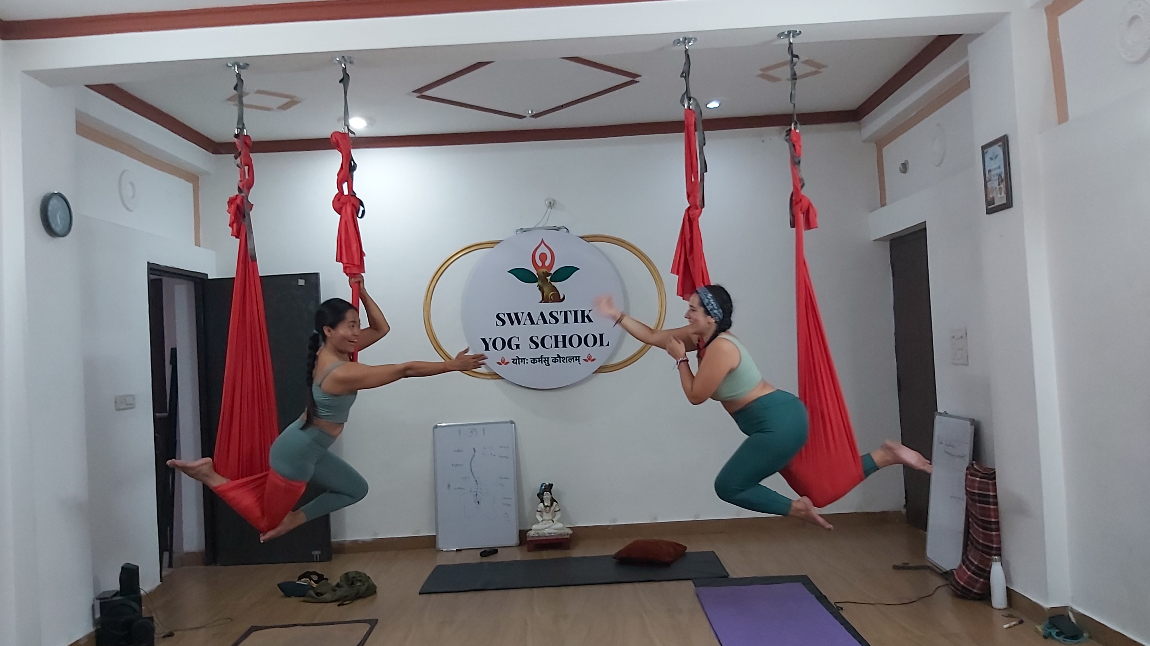 Aerial yoga student training