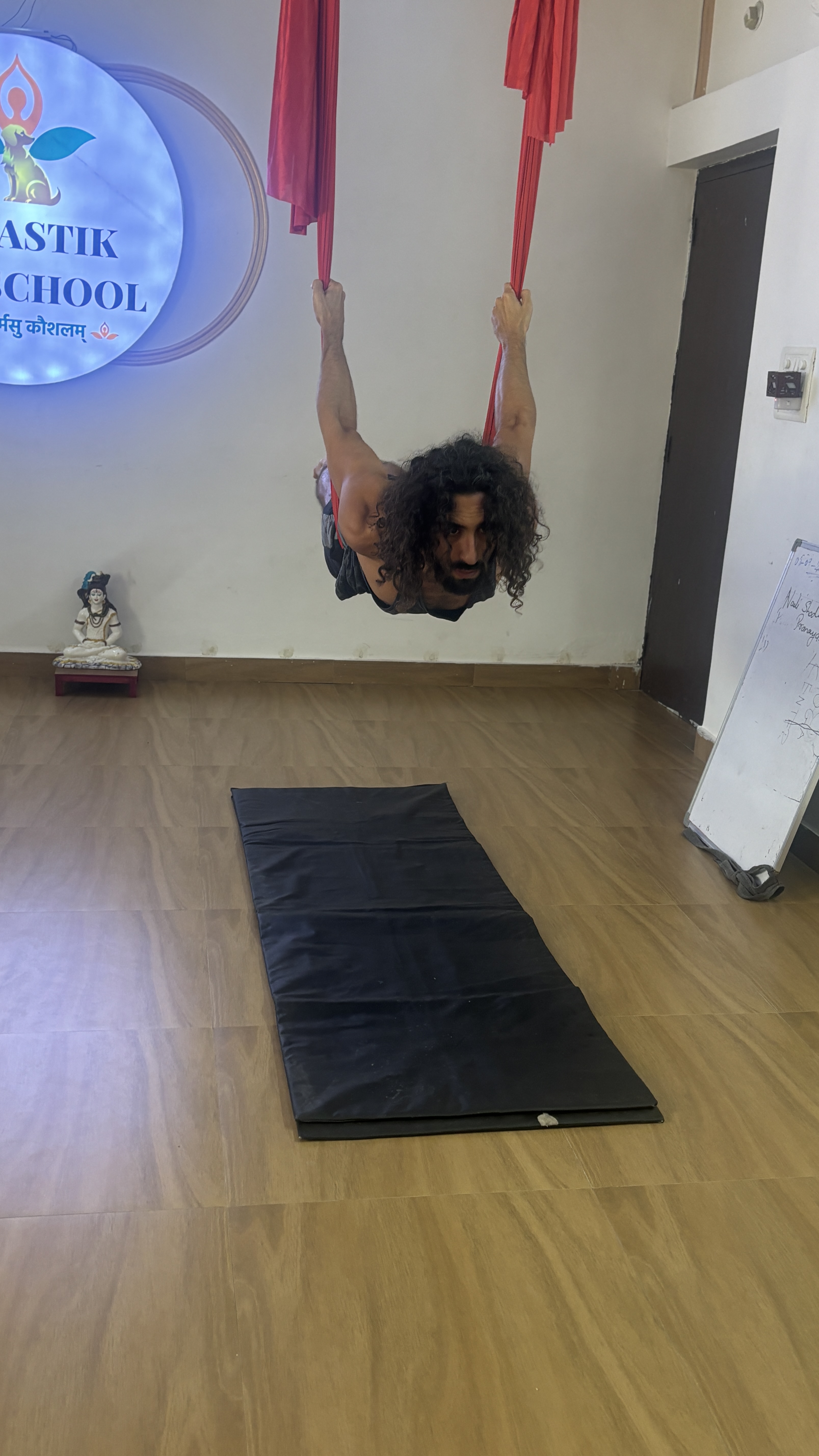 Aerial yoga marina portrait