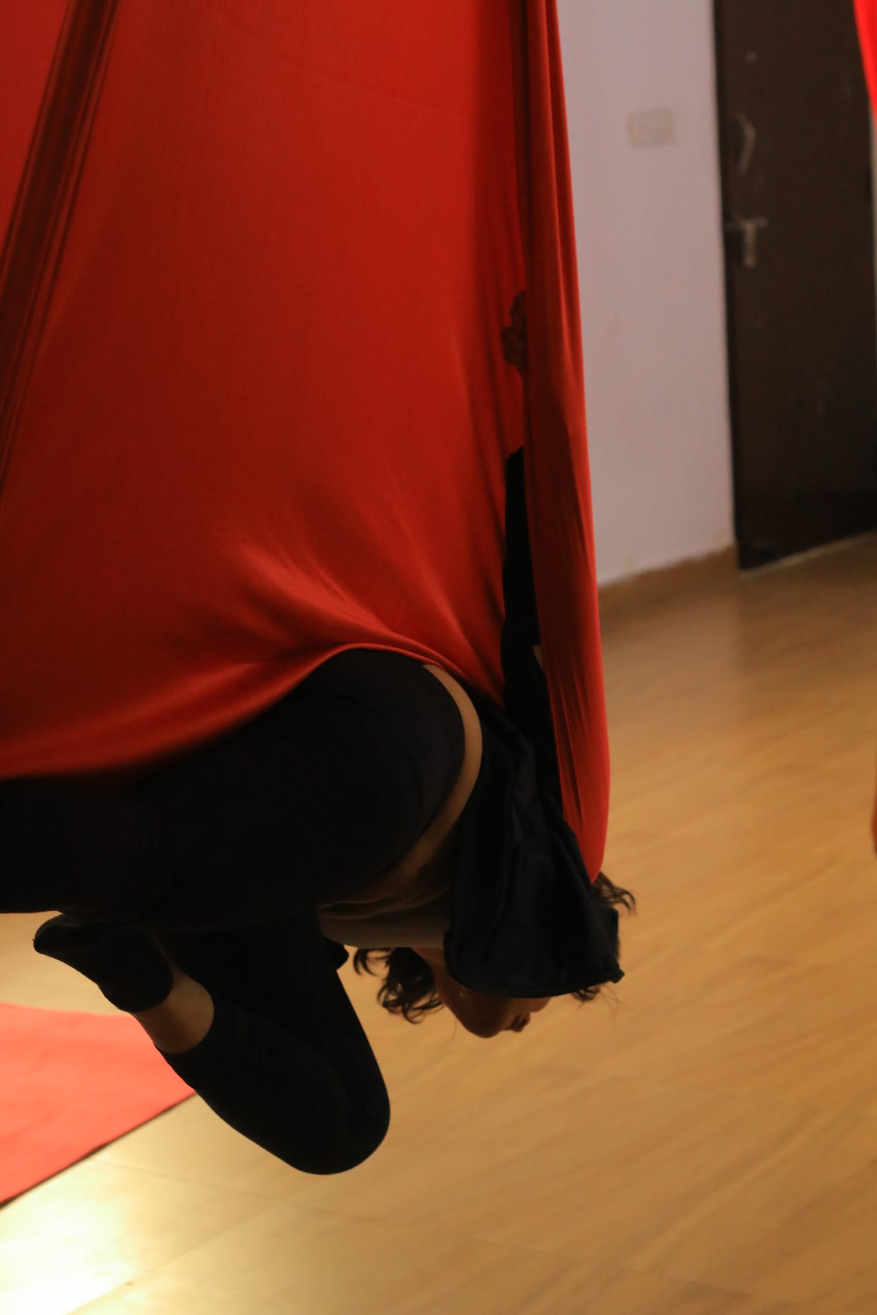 Fun with aerial yoga